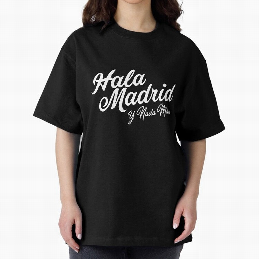 HALA MADRID Oversized T-Shirt Celebrate Football Dreams Across FIFA World Cup 2026 Group Stage for Fans of Messi and Germany, Bringing Global Supporter Spirit, Legendary Goals, National Colors and Tournament Celebration; Made for Collectors Who