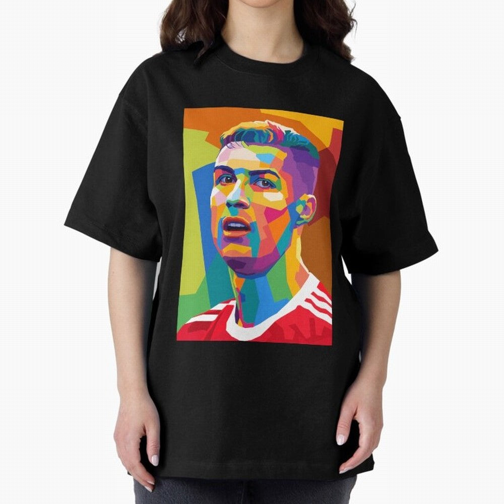 Cristiano Ronaldo Wpap Pop Art Oversized T-Shirt Feel FIFA World Cup 2026 USA Canada Mexico Inspired by Neymar, Netherlands Energy, Football Passion, Legendary Performances, Festival Vibes and Supporter Community; Great for Supporters Who Love