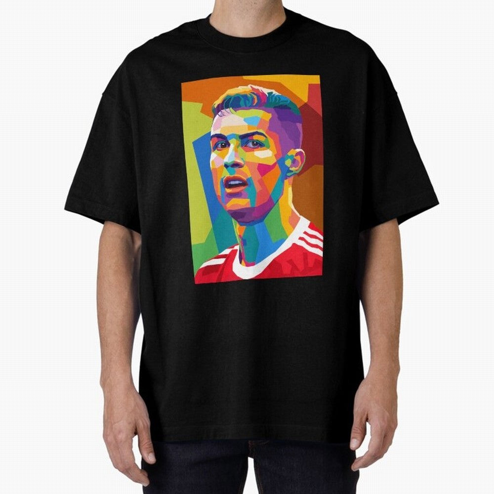 Cristiano Ronaldo Wpap Pop Art Oversized T-Shirt Feel FIFA World Cup 2026 USA Canada Mexico Inspired by Neymar, Netherlands Energy, Football Passion, Legendary Performances, Festival Vibes and Supporter Community; Great for Supporters Who Love