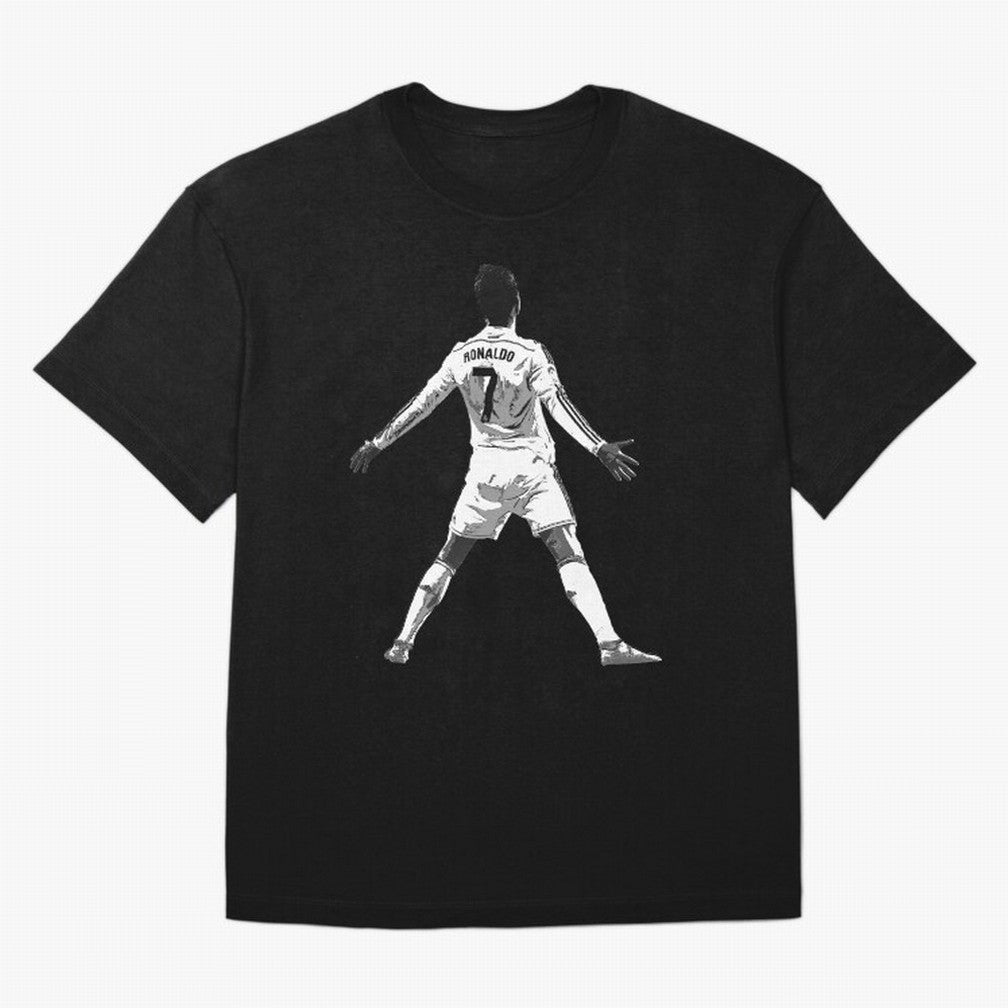 CR7 Cristiano Ronaldo Artwork - Pop Art Style Oversized T-Shirt Celebrate Global Passion for FIFA World Cup 2026 Built around CR7 and Messi, Spain Energy, Football Festival Excitement, Trophy Ambitions, Country Rivalries and Star Player Buzz; Ideal