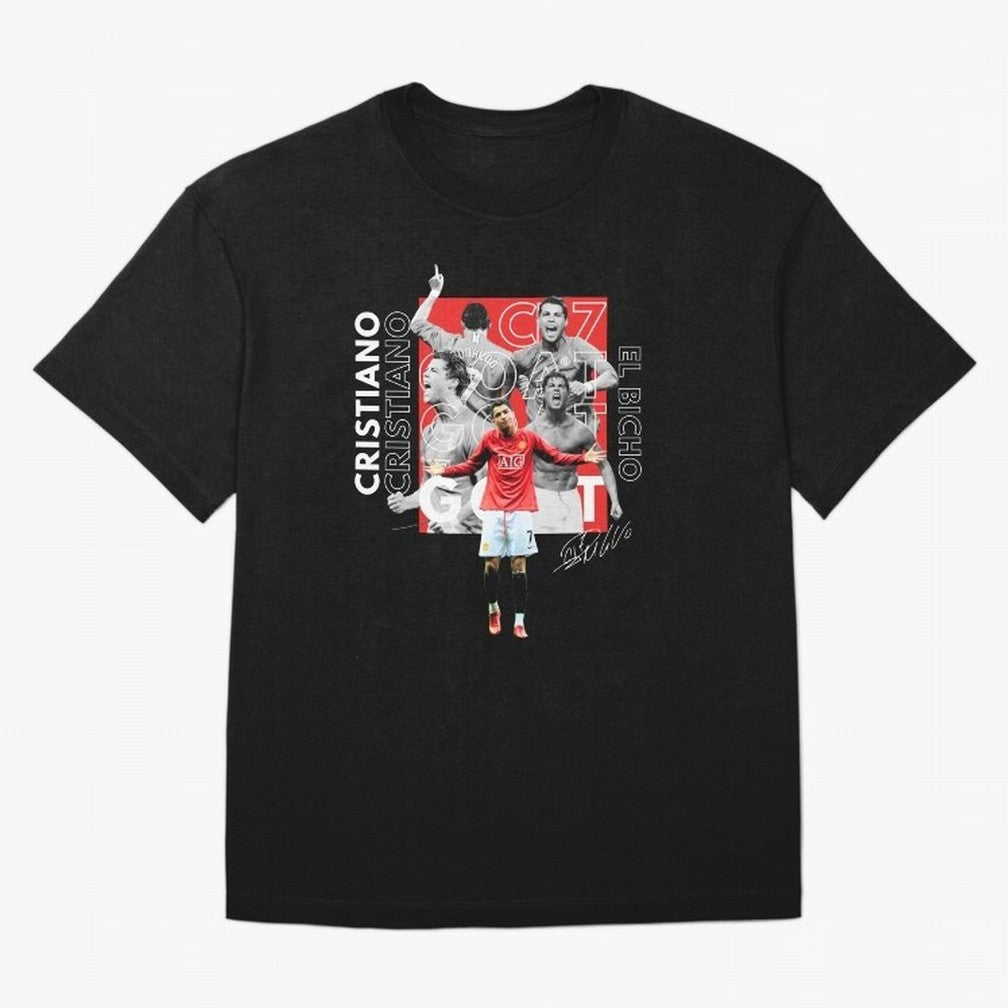 Cristiano Ronaldo CR7 Oversized T-Shirt Remember FIFA World Cup 2026 Group Stage for Fans of Messi and Cristiano Ronaldo and England, France and Netherlands, Bringing Retro Football Energy, Iconic Rivalries, Trophy Chase Drama and Stadium