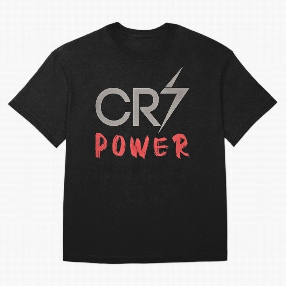 CR7 Power 2 Oversized T-Shirt Embrace FIFA World Cup 2026 Group Stage Spirit, Highlighting France and Portugal, Messi, CR7 and Mbappe, Sports Nostalgia, International Competition, Famous Players and Unforgettable Victories; Made for Collectors Who