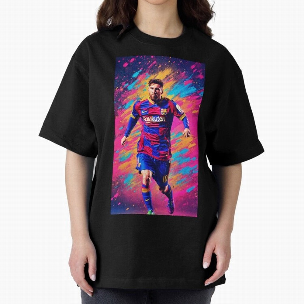 Lionel Messi Oversized T-Shirt Make Your Look Match FIFA World Cup 2026 Group Stage for Fans of CR7 and Argentina and Brazil, Bringing Global Supporter Spirit, Legendary Goals, National Colors and Tournament Celebration; Ideal for Fans Who Follow