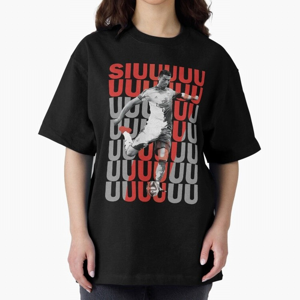 Siuuuuuu Cristiano Ronaldo Oversized T-Shirt Show Match Day Excitement for Match Day Hype around FIFA World Cup 2026, Mbappe, Argentina and Brazil, Soccer Culture, Superstar Moments, National Team Dreams and Competitive Fire; Perfect for People Who