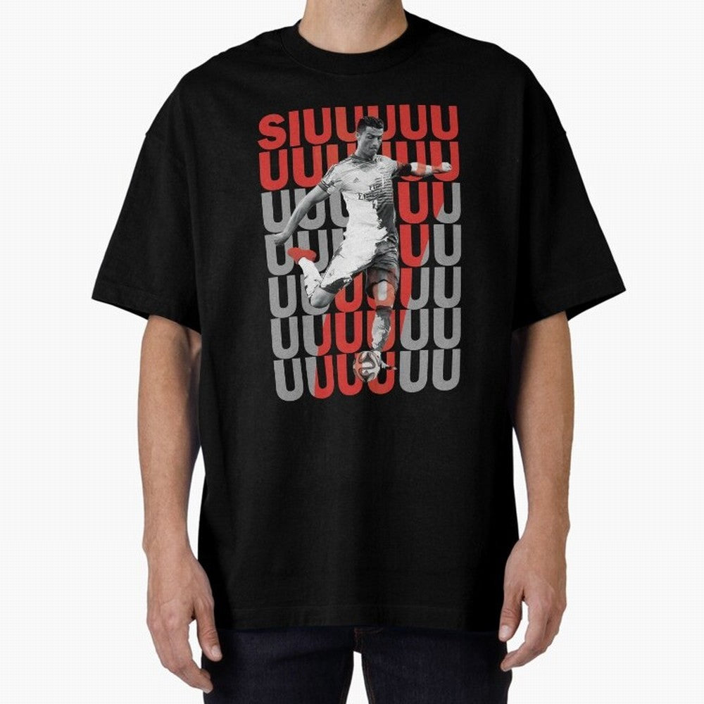 Siuuuuuu Cristiano Ronaldo Oversized T-Shirt Show Match Day Excitement for Match Day Hype around FIFA World Cup 2026, Mbappe, Argentina and Brazil, Soccer Culture, Superstar Moments, National Team Dreams and Competitive Fire; Perfect for People Who