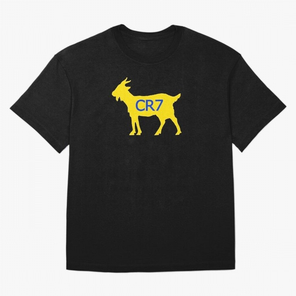 CR7 GOAT Yellow Al Nassr Oversized T-Shirt Celebrate Rivalries and Pride in the FIFA World Cup 2026 Journey through Mbappe Highlights, England Pride, Football Festival Excitement, Trophy Ambitions, Country Rivalries and Star Player Buzz; Created