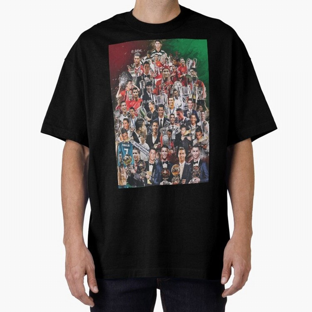 Cristiano Ronaldo (5th Ballon D'Or) Oversized T-Shirt Bring Legendary Rivalry Energy to FIFA World Cup 2026 Spirit, Built around Portugal, Haaland, Soccer Culture, Superstar Moments, National Team Dreams and Competitive Fire; Built for Supporters