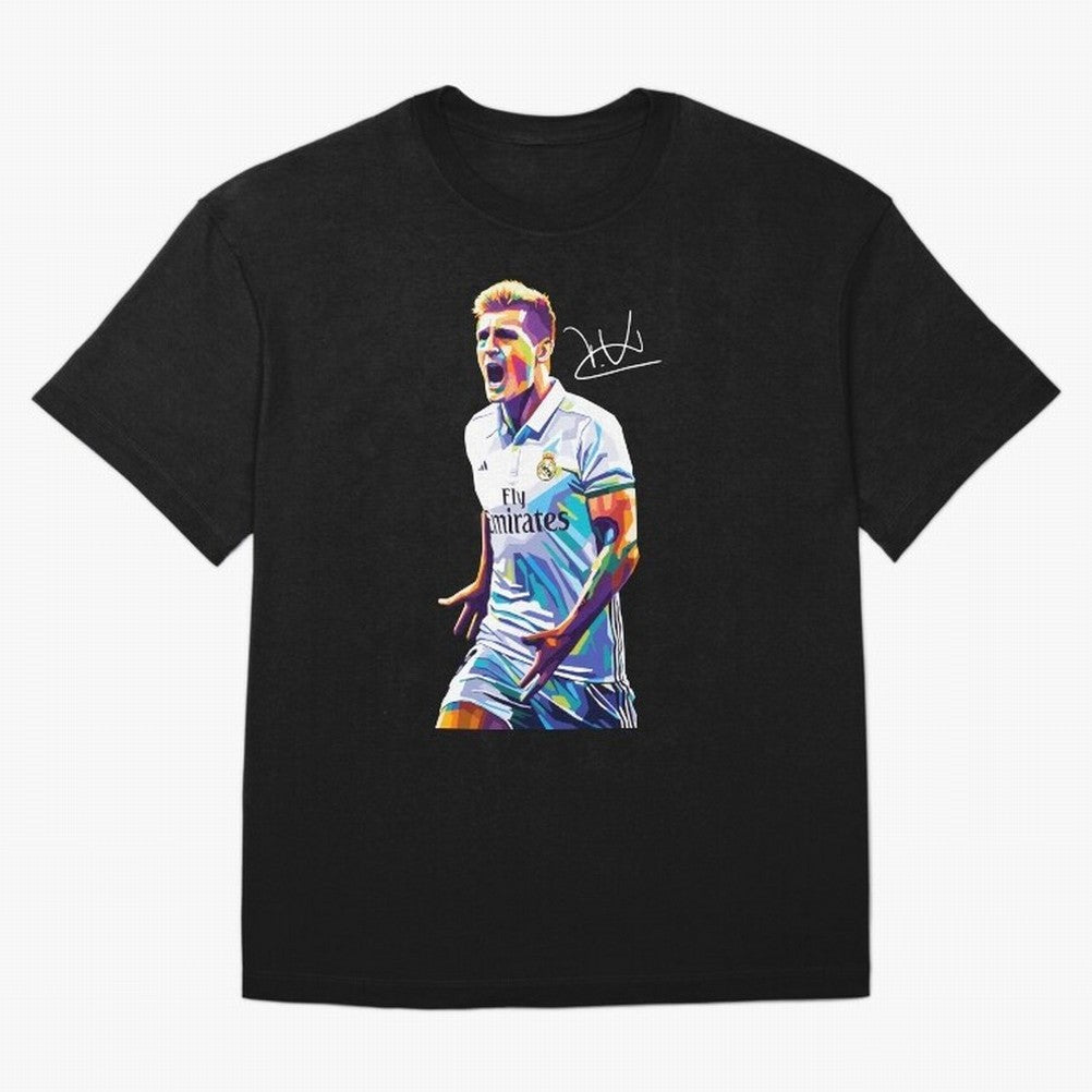 Kroos Footballer Wpap Art Oversized T-Shirt Live the Energy of Global Football Passion for FIFA World Cup 2026 USA Canada Mexico, Filled with Mbappe and Neymar, Spain, Tournament Hype, Historic Matchups, Family Viewing Parties and Global Sports
