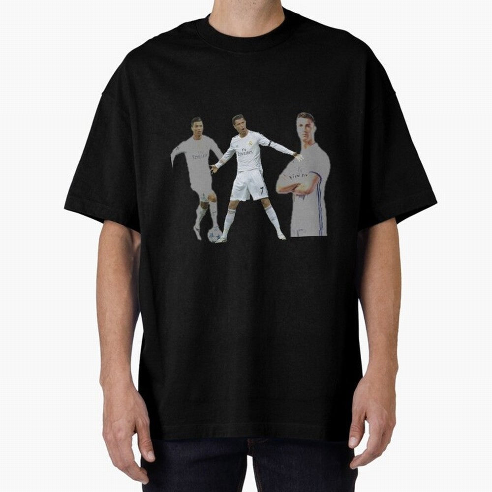 RONALDO Oversized T-Shirt Celebrate Rivalries and Pride in Match Day Hype around FIFA World Cup 2026, Haaland and Mbappe, France, Fan Favorite Moments, National Team Passion, Big Match Drama and Soccer History; Perfect for Supporters Who Want Bold