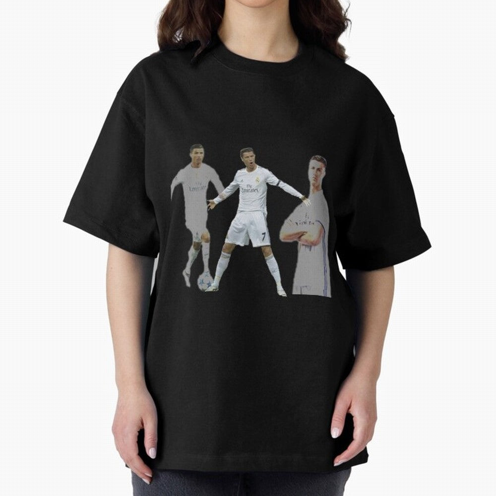 RONALDO Oversized T-Shirt Celebrate Rivalries and Pride in Match Day Hype around FIFA World Cup 2026, Haaland and Mbappe, France, Fan Favorite Moments, National Team Passion, Big Match Drama and Soccer History; Perfect for Supporters Who Want Bold