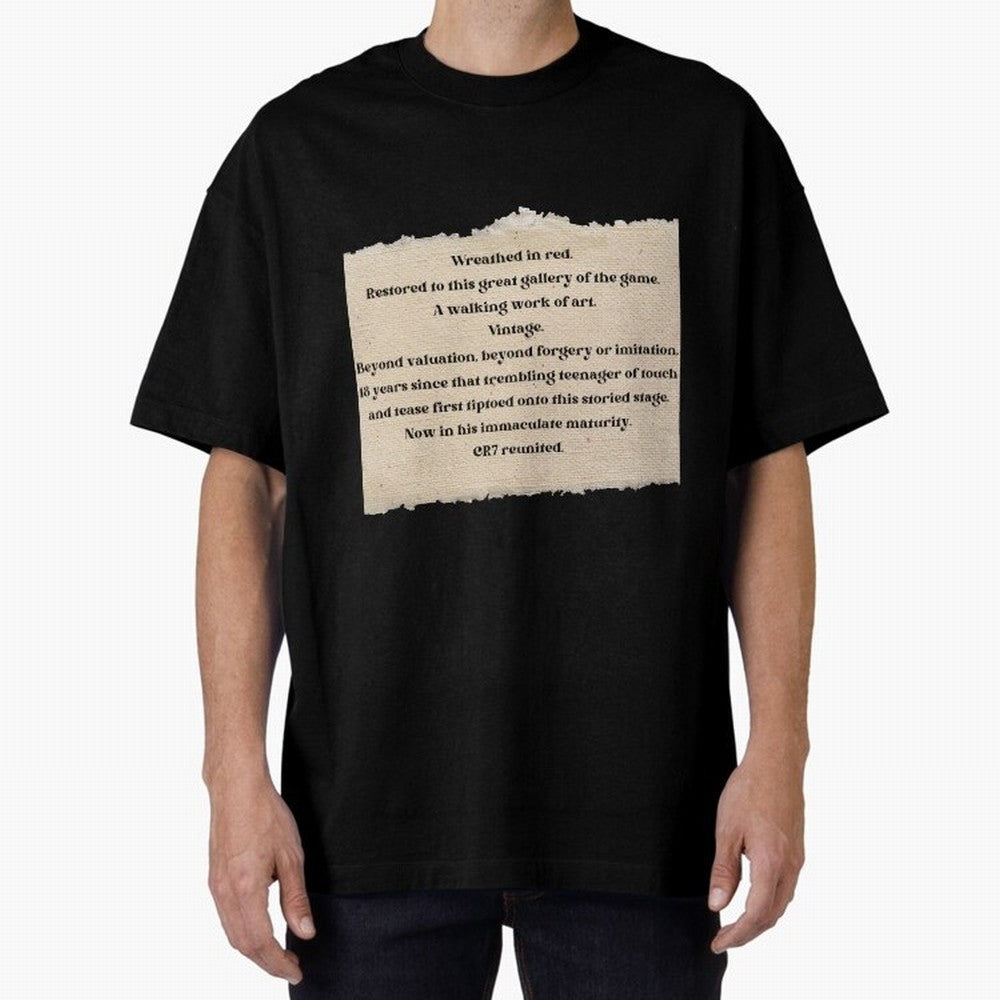 Cristiano Ronaldo Peter Drury Oversized T-Shirt Represent the Passion of Global Football Passion for FIFA World Cup 2026 Group Stage, Built around Messi, Portugal, Spain and Germany, Vintage Soccer Flavor, Modern Football Stars, National Flags and
