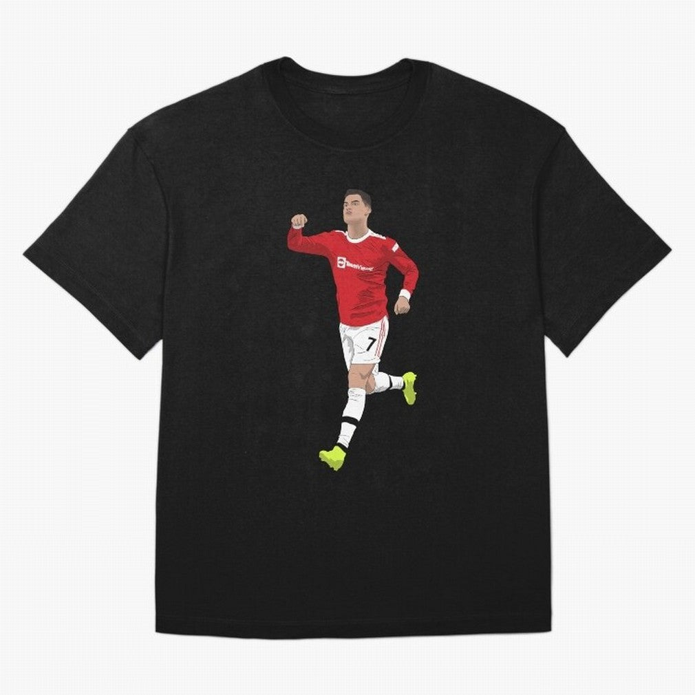 Cristiano Ronaldo Right Here Goal Celebration Oversized T-Shirt Get Ready for Match Day Hype around FIFA World Cup 2026, Mbappe and Neymar, England, Fan Favorite Moments, National Team Passion, Big Match Drama and Soccer History; Made for
