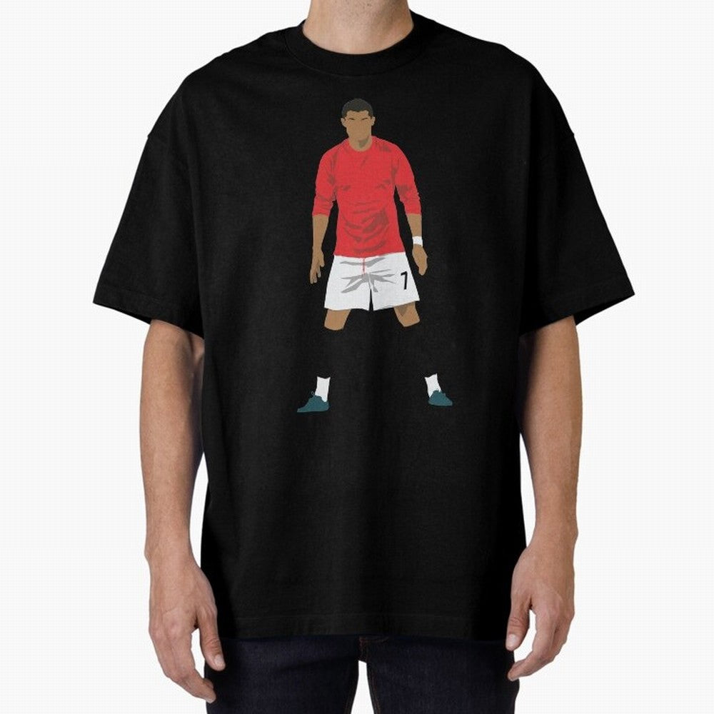 Cristiano Ronaldo MUFC Oversized T-Shirt Carry the Dream of FIFA World Cup 2026 USA Canada Mexico Spirit, Capturing Germany, Messi and Cristiano Ronaldo, Champion Mindset, Group Stage Buzz, Knockout Tension and Passionate Fan Culture; Created for