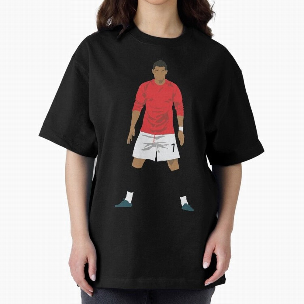 Cristiano Ronaldo MUFC Oversized T-Shirt Carry the Dream of FIFA World Cup 2026 USA Canada Mexico Spirit, Capturing Germany, Messi and Cristiano Ronaldo, Champion Mindset, Group Stage Buzz, Knockout Tension and Passionate Fan Culture; Created for