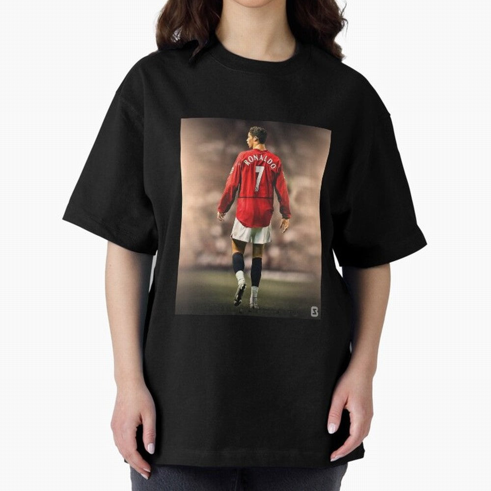 ronaldo Oversized T-Shirt Stand with FIFA World Cup 2026 USA Canada Mexico for Fans of CR7 and Argentina, France and Brazil, Bringing Match Day Excitement, Supporter Culture, Golden Goals and Global Football Passion; Built for Supporters Chasing