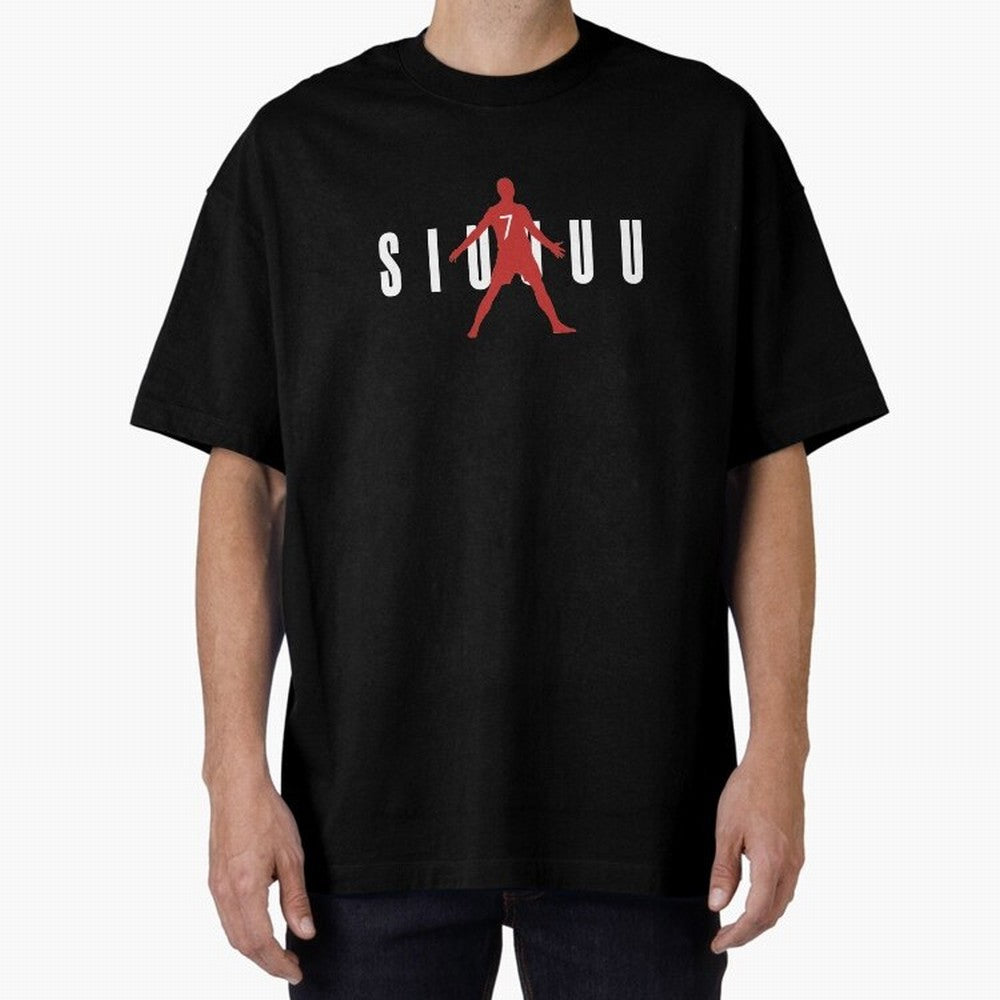 Cristiano Ronaldo Manchester United Siuuuu Oversized T-Shirt Carry National Pride through FIFA World Cup 2026 Group Stage Spirit, with Germany, CR7, Match Day Excitement, Supporter Culture, Golden Goals and Global Football Passion; Perfect for