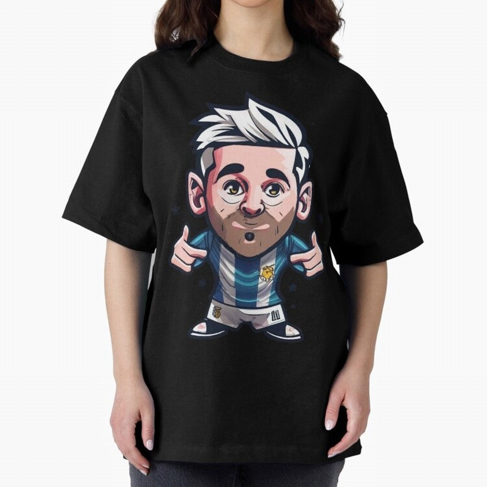 Lionel Messi Oversized T-Shirt Bring Retro Soccer Energy to Global Football Passion for FIFA World Cup 2026 Group Stage, Inspired by Mbappe, Spain and Netherlands, Soccer Culture, Superstar Moments, National Team Dreams and Competitive Fire; Great