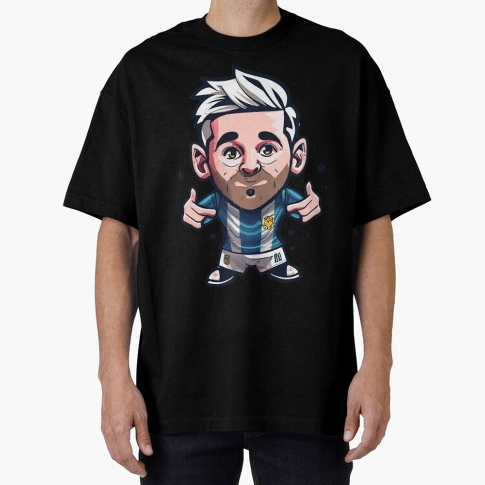 Lionel Messi Oversized T-Shirt Bring Retro Soccer Energy to Global Football Passion for FIFA World Cup 2026 Group Stage, Inspired by Mbappe, Spain and Netherlands, Soccer Culture, Superstar Moments, National Team Dreams and Competitive Fire; Great