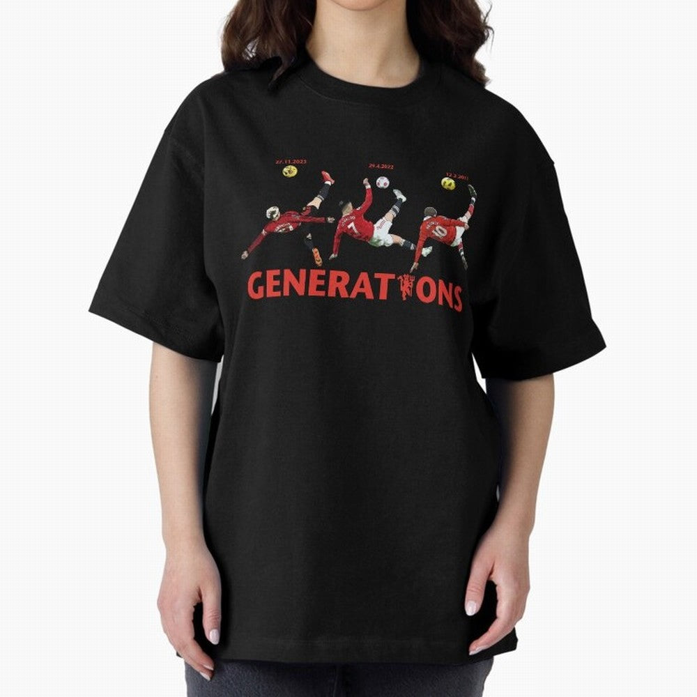 Generations of Manchester United Oversized T-Shirt Feel FIFA World Cup 2026 Group Stage for Fans of CR7 and Brazil, Bringing Sports Nostalgia, International Competition, Famous Players and Unforgettable Victories; Made for Collectors Who Enjoy