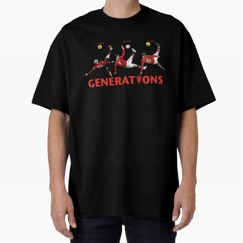 Generations of Manchester United Oversized T-Shirt Feel FIFA World Cup 2026 Group Stage for Fans of CR7 and Brazil, Bringing Sports Nostalgia, International Competition, Famous Players and Unforgettable Victories; Made for Collectors Who Enjoy