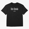 Red Devils Oversized T-Shirt Celebrate Football Heritage in FIFA World Cup 2026 USA Canada Mexico for Fans of Neymar and Netherlands, Bringing Stadium Memories, Football Loyalty, International Chants and Championship Tradition; Ideal for Passionate