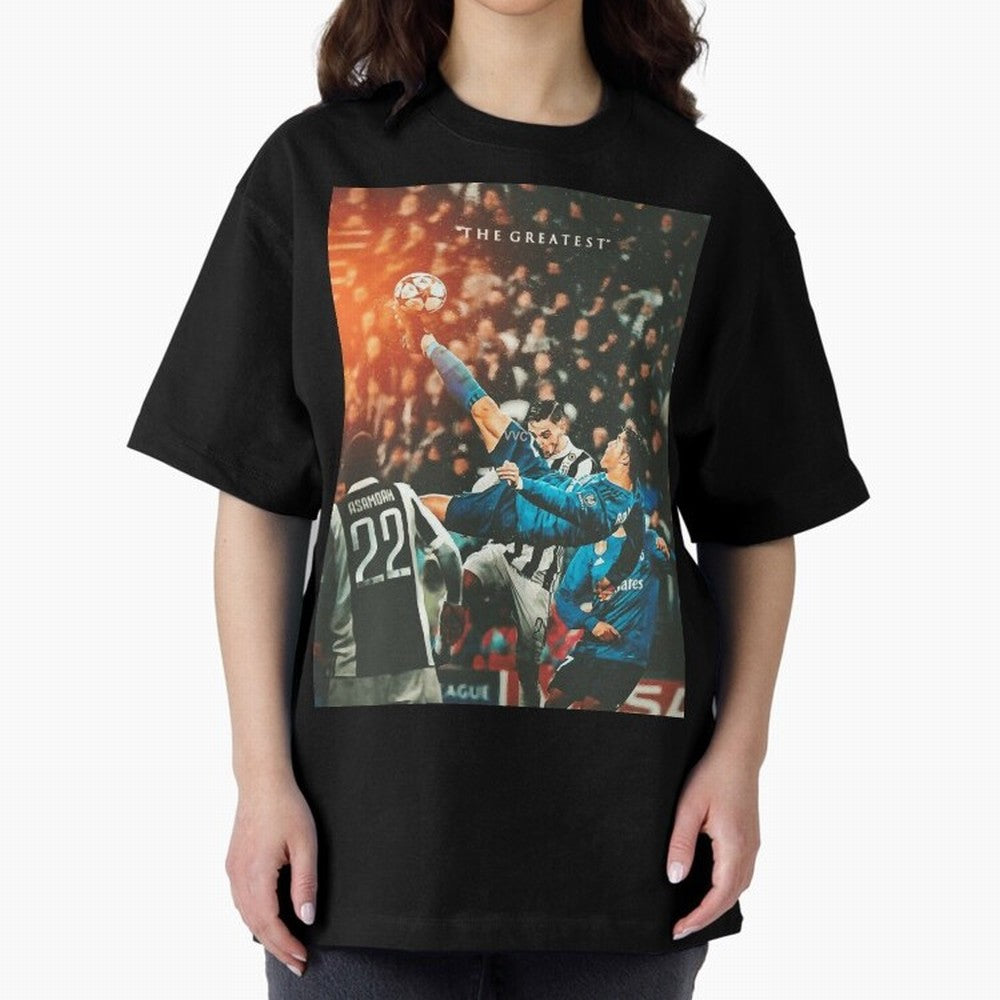 Ronaldo Bicycle Kick Skills Greatest, Ronaldo Gifts, Ronaldo Best Selling , Ronaldo Top Items Oversized T-Shirt Honor the Football Icons of Match Day Hype around FIFA World Cup 2026 Group Stage, CR7 and Messi, Argentina and Brazil, Supporter Pride,