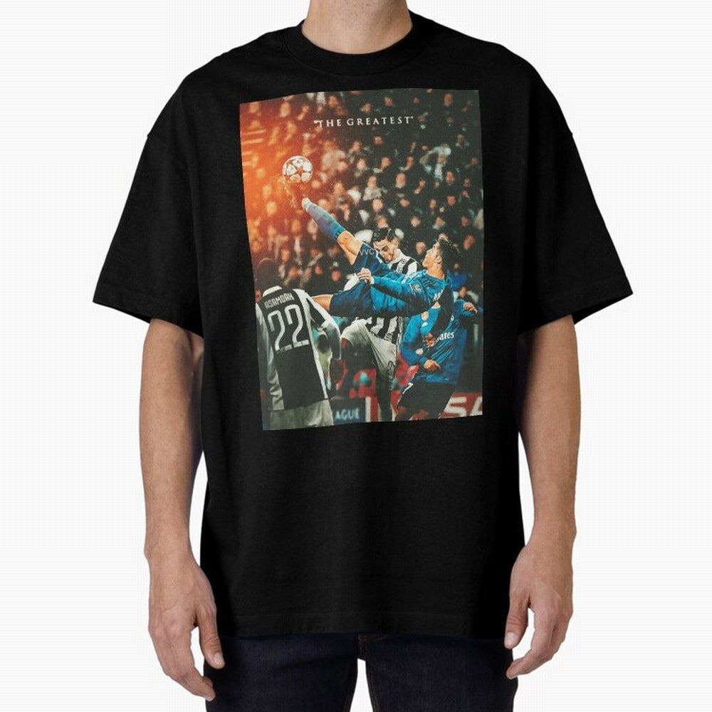 Ronaldo Bicycle Kick Skills Greatest, Ronaldo Gifts, Ronaldo Best Selling , Ronaldo Top Items Oversized T-Shirt Honor the Football Icons of Match Day Hype around FIFA World Cup 2026 Group Stage, CR7 and Messi, Argentina and Brazil, Supporter Pride,