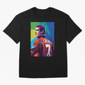 Cantona Man United 7 Pop Art Oversized T-Shirt Upgrade Global Football Passion for FIFA World Cup 2026 USA Canada Mexico, Highlighting Cristiano Ronaldo, Haaland and CR7, England, France and Netherlands, Supporter Pride, Iconic Celebrations,