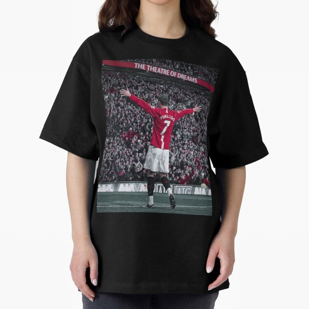 Cristiano Ronaldo Manchester United Oversized T-Shirt Join Supporters Worldwide for FIFA World Cup 2026 USA Canada Mexico for Fans of Messi and Brazil, Portugal and Argentina, Bringing Classic Soccer Heritage, Championship Pressure, Fan Loyalty and