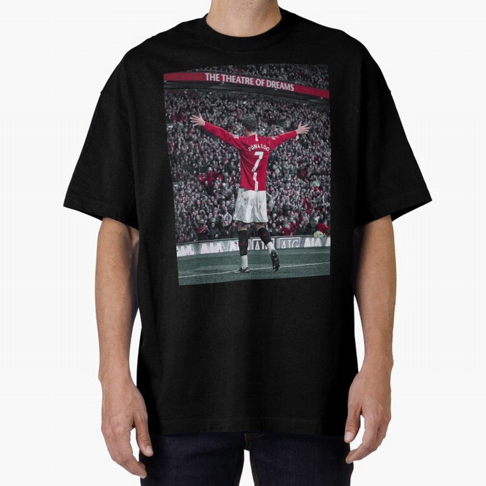Cristiano Ronaldo Manchester United Oversized T-Shirt Join Supporters Worldwide for FIFA World Cup 2026 USA Canada Mexico for Fans of Messi and Brazil, Portugal and Argentina, Bringing Classic Soccer Heritage, Championship Pressure, Fan Loyalty and