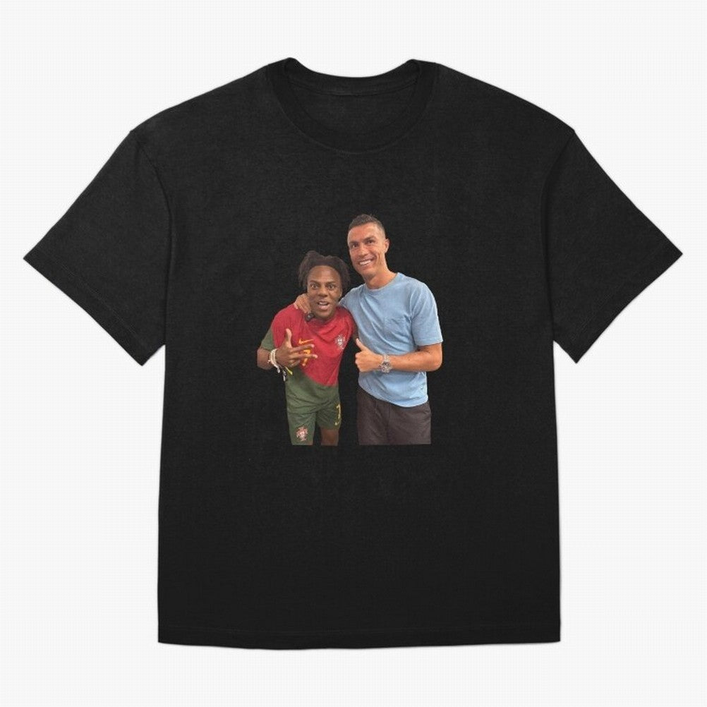 ISHOWSPEED MET RONALDO Oversized T-Shirt Remember Iconic Moments from Match Day Hype around FIFA World Cup 2026 Group Stage, Messi, Neymar and Mbappe, Spain, Worldwide Fan Energy, Dramatic Goals, Stadium Lights and Championship Celebrations; Ideal