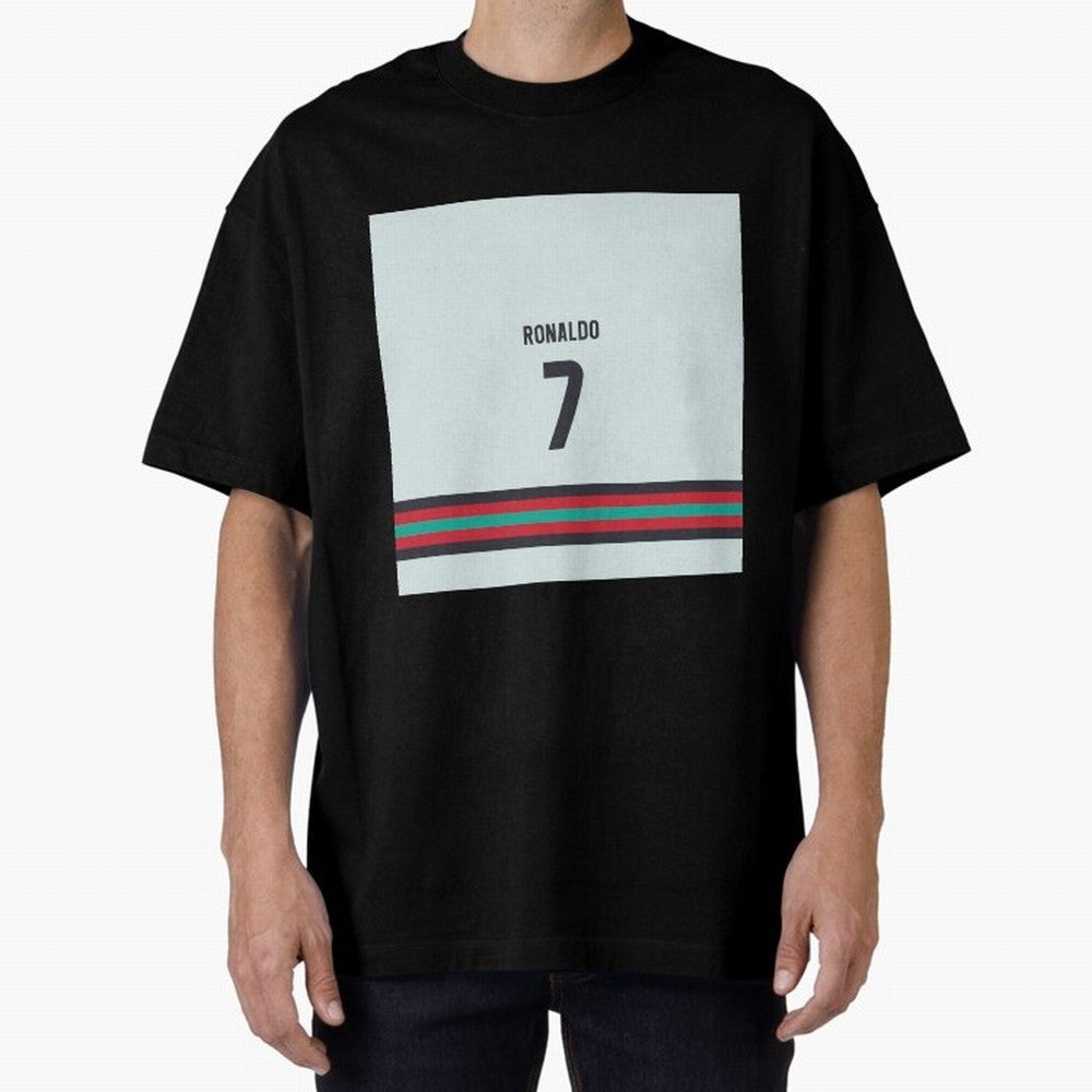 Cristiano Ronaldo Portugal Away Oversized T-Shirt Honor Champions and Dreams in Match Day Hype around FIFA World Cup 2026 Group Stage, Haaland, Spain, Retro Football Energy, Iconic Rivalries, Trophy Chase Drama and Stadium Atmosphere; Ideal for