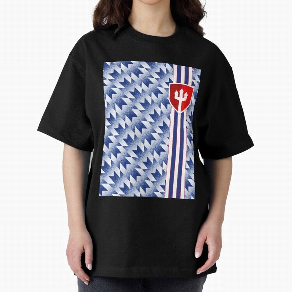 Manchester United 94 Away Jersey Pattern Oversized T-Shirt Experience the Global Stage of the FIFA World Cup 2026 Journey through Messi and Cristiano Ronaldo Highlights, Germany Pride, Stadium Chants, National Pride, Trophy Dreams and Unforgettable