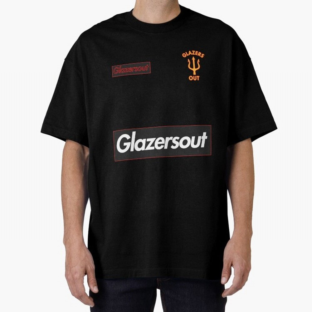 GlazersOut Red Manchester Kit V-Neck Oversized T-Shirt Make Your Look Match the FIFA World Cup 2026 USA Canada Mexico Journey through Cristiano Ronaldo, Haaland and CR7 Highlights, England and Germany Pride, Game Day Rituals, Football Legends,