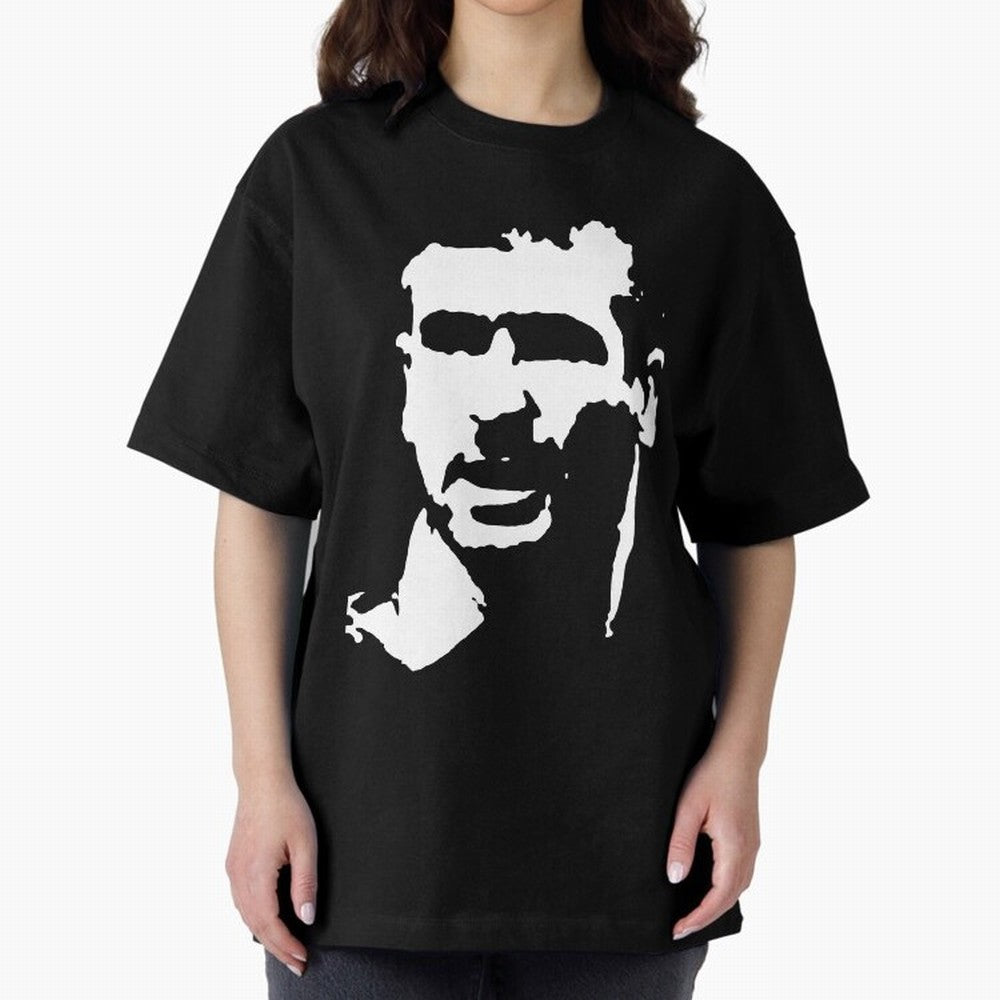 Eric Cantona Manchester Football Legend Oversized T-Shirt Stand with the FIFA World Cup 2026 Journey through Messi and Cristiano Ronaldo Highlights, Germany Pride, Championship Spirit, Famous Goals, Roaring Crowds and International Football Unity;