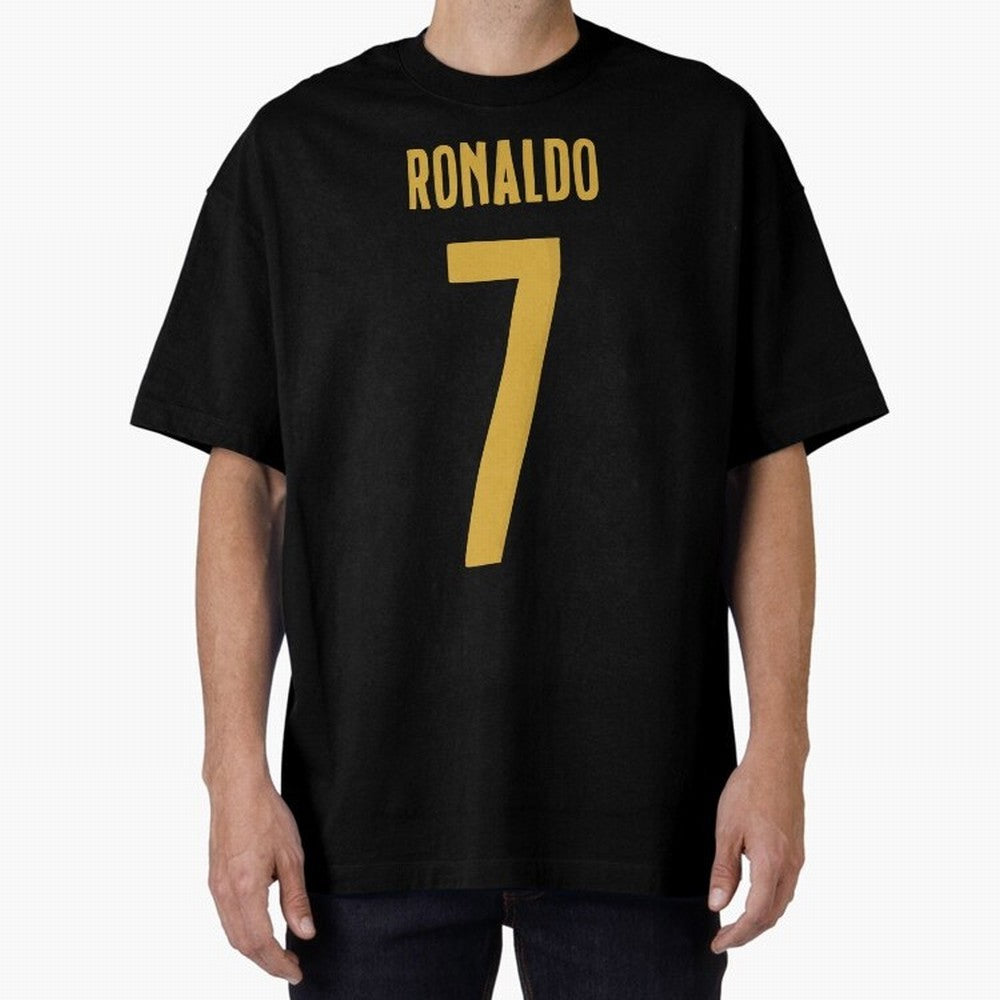 Ronaldo #7 (Portugal) Oversized T-Shirt Join the Global Buzz around Global Football Passion for FIFA World Cup 2026, Featuring Haaland and Mbappe, Argentina, France and Brazil, Sports Nostalgia, International Competition, Famous Players and