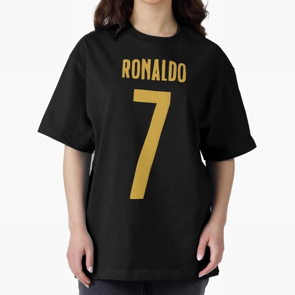 Ronaldo #7 (Portugal) Oversized T-Shirt Join the Global Buzz around Global Football Passion for FIFA World Cup 2026, Featuring Haaland and Mbappe, Argentina, France and Brazil, Sports Nostalgia, International Competition, Famous Players and