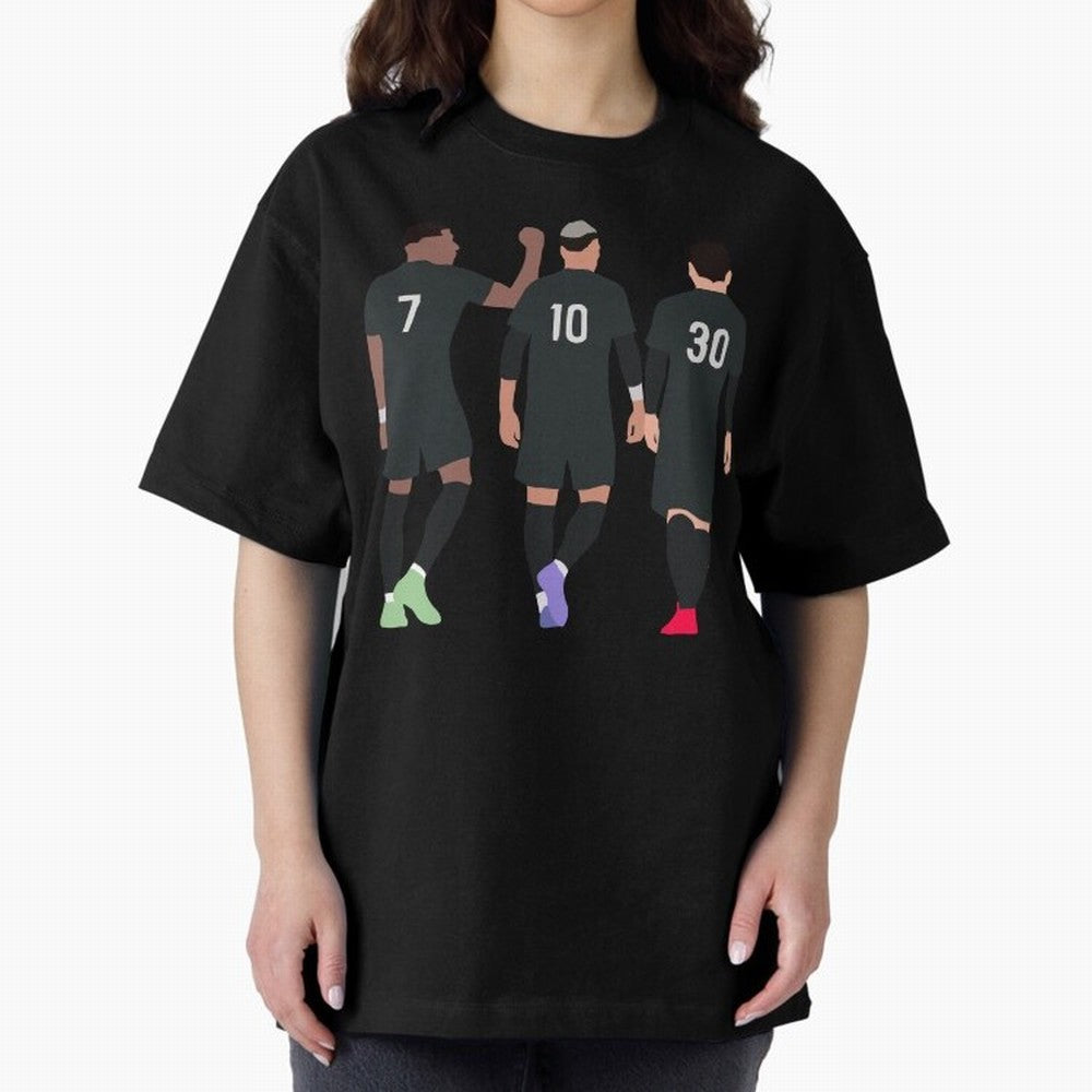 Messi Neymar France Football Players Trio Mmn #y79 Oversized T-Shirt Feel the Trophy Chase of Match Day Hype around FIFA World Cup 2026, Messi, CR7 and Mbappe, Spain and Netherlands, Fan Favorite Moments, National Team Passion, Big Match Drama and