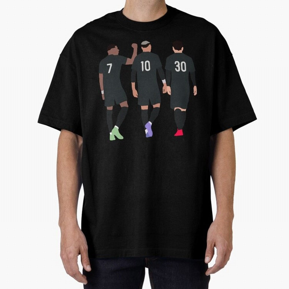 Messi Neymar France Football Players Trio Mmn #y79 Oversized T-Shirt Feel the Trophy Chase of Match Day Hype around FIFA World Cup 2026, Messi, CR7 and Mbappe, Spain and Netherlands, Fan Favorite Moments, National Team Passion, Big Match Drama and