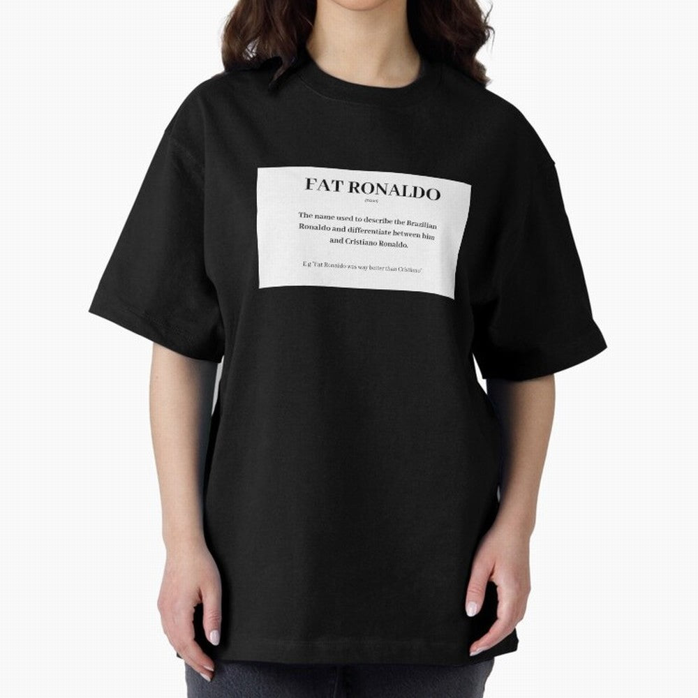 FAT RONALDO Oversized T-Shirt Carry the Colors and Pride of FIFA World Cup 2026 USA Canada Mexico for Fans of Neymar, Haaland and Cristiano Ronaldo and England, Bringing Goal Celebration Energy, Supporter Heritage, Football Icons and Worldwide