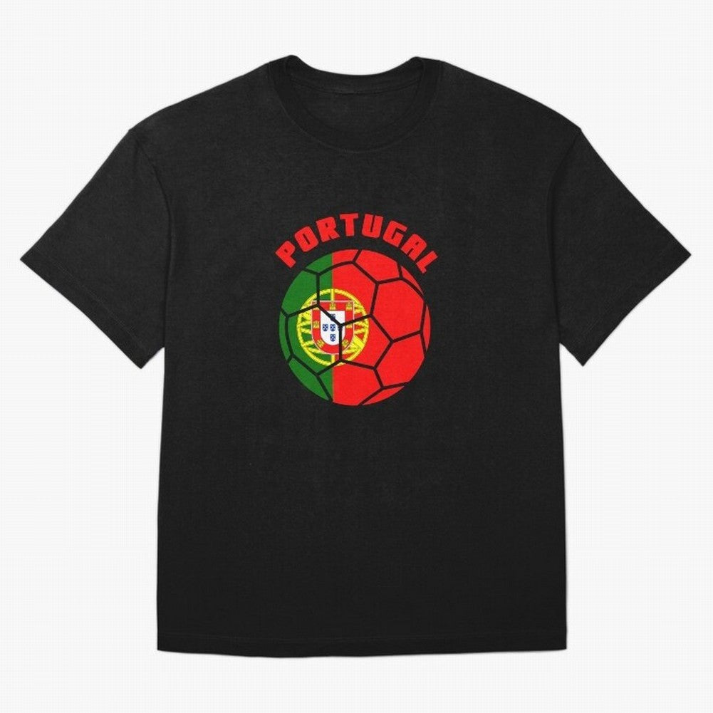 Portugal Football Soccer Ball Oversized T-Shirt Bring Trophy Dreams to Global Football Passion for FIFA World Cup 2026, Made for Messi, CR7 and Mbappe, England, Global Supporter Spirit, Legendary Goals, National Colors and Tournament Celebration;