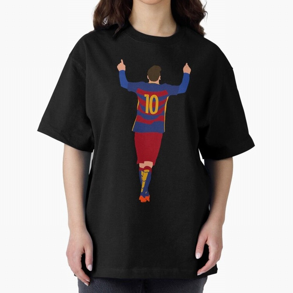 Lionel Messi - Fc Barcelona #s14 Oversized T-Shirt Embrace FIFA World Cup 2026 Spirit, Built around France, Messi, Vintage Soccer Flavor, Modern Football Stars, National Flags and Final Night Emotion; Perfect for Supporters Who Want Bold Football
