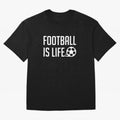 Football Is Life (Blue BG) Oversized T-Shirt Bring Global Tournament Vibes to FIFA World Cup 2026 USA Canada Mexico Connected to Cristiano Ronaldo, Haaland and CR7, France and Portugal Energy, Vintage Soccer Flavor, Modern Football Stars, National