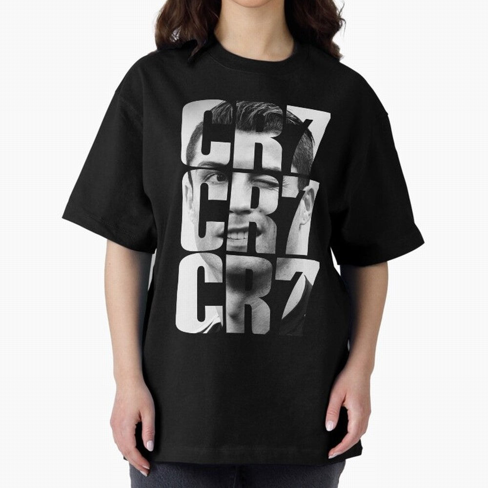 CR7 smile Oversized T-Shirt Bring Bold Fan Energy to Match Day Hype around FIFA World Cup 2026, Neymar, Netherlands, Worldwide Fan Energy, Dramatic Goals, Stadium Lights and Championship Celebrations; Ideal for Passionate Fans Who Love Underdog