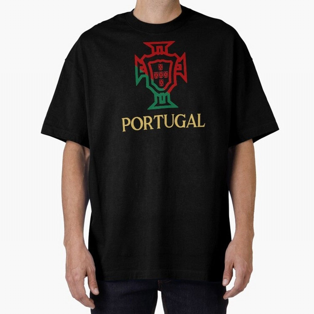Portugal Tuga D Gold Oversized T-Shirt Enjoy Global Football Passion for FIFA World Cup 2026 USA Canada Mexico, Celebrating Haaland and Mbappe, Portugal, Stadium Chants, National Pride, Trophy Dreams and Unforgettable Football Memories; Made for