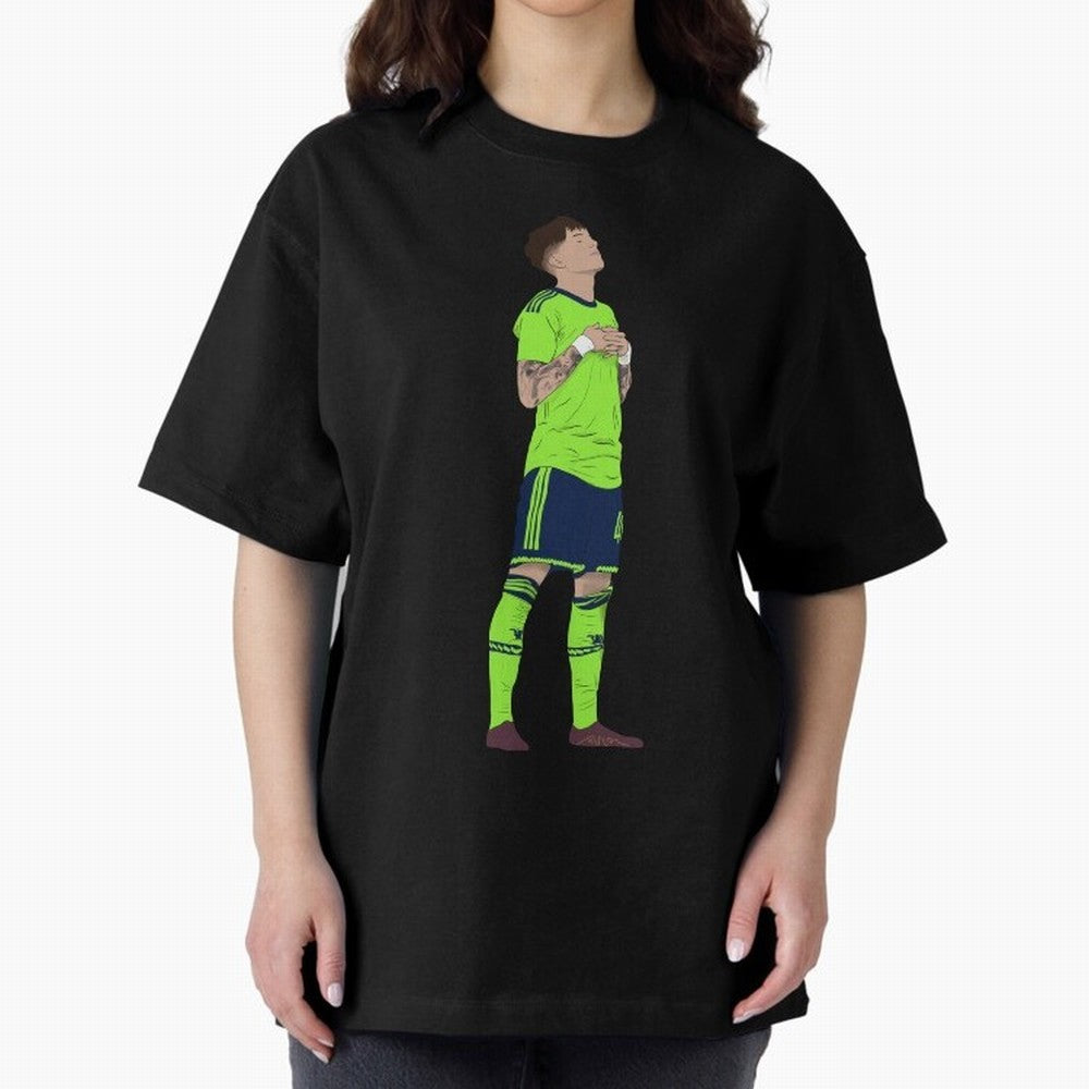 Alejandro Garnacho Ronaldo Peace Goal Celebration Oversized T-Shirt Relive the FIFA World Cup 2026 Group Stage Journey through Cristiano Ronaldo, Haaland and CR7 Highlights, France and Portugal Pride, Football Festival Excitement, Trophy Ambitions,