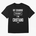 Cristiano Personalized Name Birthday Gift Oversized T-Shirt Join Supporters Worldwide for FIFA World Cup 2026 USA Canada Mexico with Cristiano Ronaldo, England and Germany Energy, Global Supporter Spirit, Legendary Goals, National Colors and