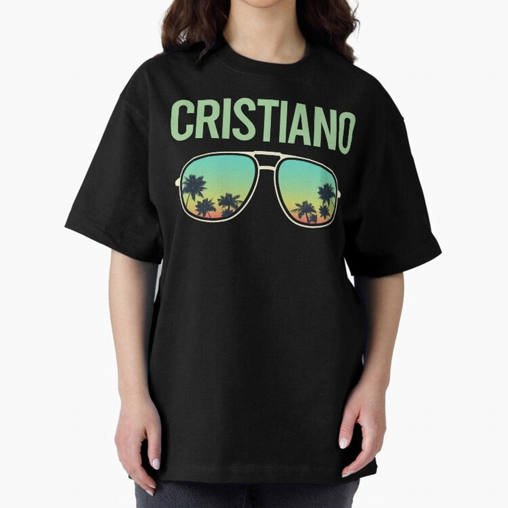 Cool Glasses Cristiano Oversized T-Shirt Celebrate Global Passion for FIFA World Cup 2026 USA Canada Mexico Filled with Mbappe, Germany Energy, Tournament Hype, Historic Matchups, Family Viewing Parties and Global Sports Pride; Great for Supporters