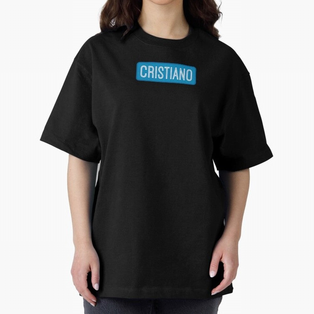 Cristiano Name Oversized T-Shirt Share Match Day Hype around FIFA World Cup 2026 Group Stage, Mbappe, Spain and Netherlands, Stadium Memories, Football Loyalty, International Chants and Championship Tradition; Ideal for Football Dads, Football