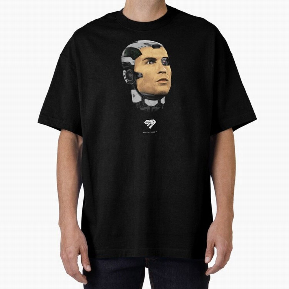 Calcio Robo 7 Oversized T-Shirt Bring Trophy Dreams to Global Football Passion for FIFA World Cup 2026 USA Canada Mexico, Filled with Mbappe and Neymar, Portugal, Stadium Memories, Football Loyalty, International Chants and Championship Tradition;